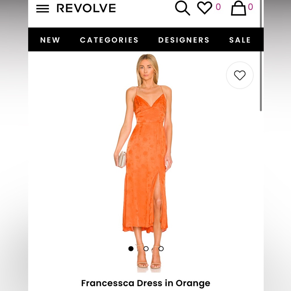 Sau Lee Francesca Dress in Orange
